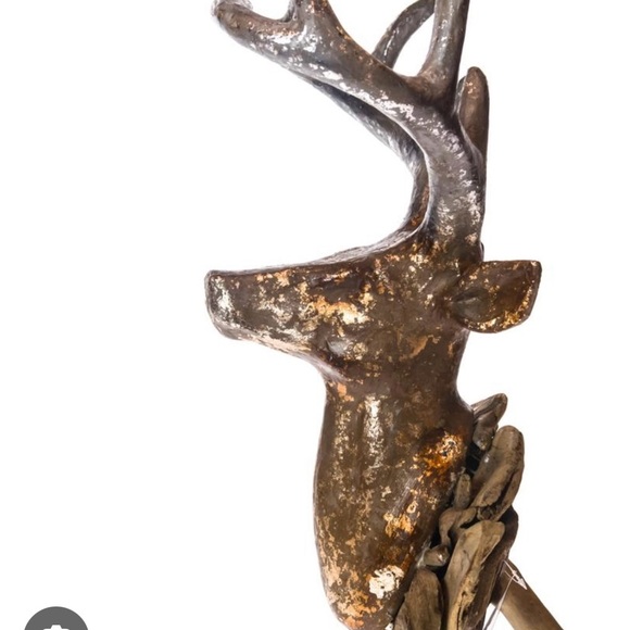 Cracker Barrel paper mache’ patina deer topper mount - Picture 2 of 4